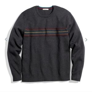 Marine layer Morrison Crewneck Sweater in Charcoal Heather